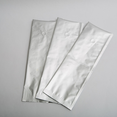 El acondicionamiento de los alimentos sin imprimir de plata de la cerradura de la cremallera del café de la hoja empaqueta el escudete lateral con la válvula