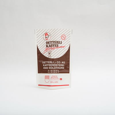 Bolsos de empaquetado del café superficial brillante sin el bolso de café de la cremallera 250g