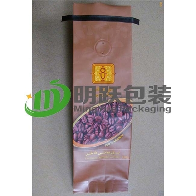 Bolsos impresos de encargo de la hoja del café PET12 del sello 500g del patio con la válvula y Tin Tie de aire