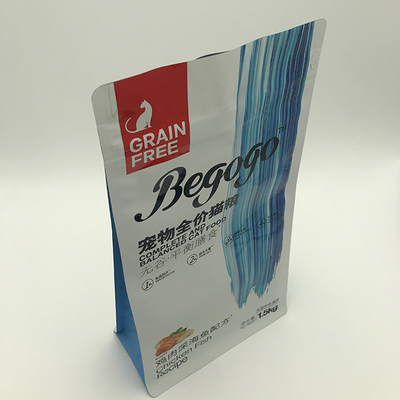 Bolso lateral inferior plano PET12 Cat Food In Recyclable Packaging del escudete 1.5kg de 280 X de 210M M
