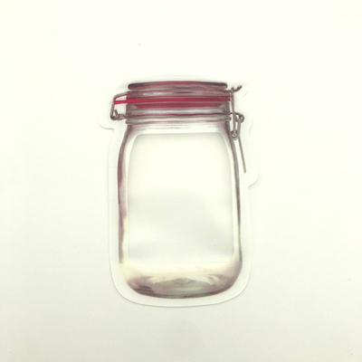 De encargo disponible PET12 formada empaqueta la bolsa de la cremallera del plástico transparente 80g