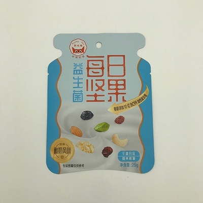 De encargo de las nueces de VMPET formada empaqueta la cerradura plástica de la cremallera empaqueta con el OEM del logotipo