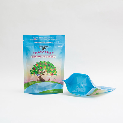 La aduana de 12OZ 100m m imprimió la bolsa Ziplock de la cremallera plástica que empaquetaba para el cereal del Granola