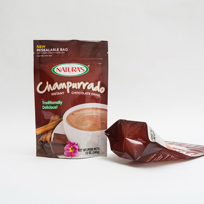 de 340g Champurrado del levantar bolso que embala inmediato de Hocolate de la bolsa con la cremallera