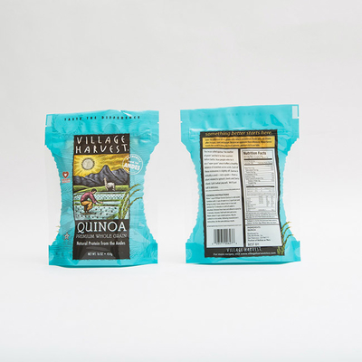la quinoa de 10oz PET12 siembra bolsos del acondicionamiento de los alimentos con la impresión clara del fotograbado de la ventana