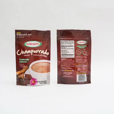 de 340g Champurrado del levantar bolso que embala inmediato de Hocolate de la bolsa con la cremallera
