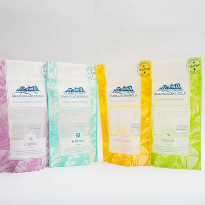Las bolsas de plástico de encargo del Granola de 24OZ Anahola para el acondicionamiento de los alimentos de la bolsa de plástico de la comida