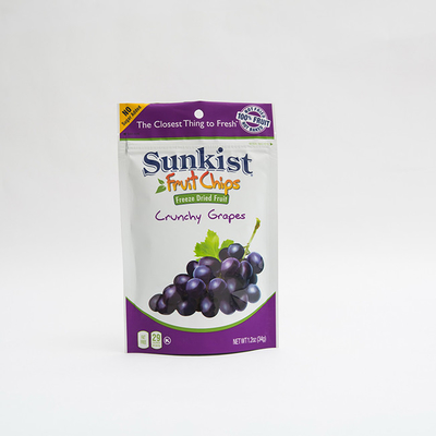 la fruta 1.2oz salta envase de plástico que se puede volver a sellar de la bolsa del bolso de la cremallera del soporte de VMPET para arriba