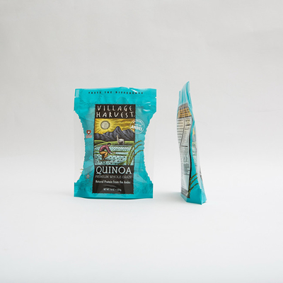 la quinoa de 10oz PET12 siembra bolsos del acondicionamiento de los alimentos con la impresión clara del fotograbado de la ventana