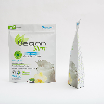 El acondicionamiento de los alimentos de 1.5LB 100m m empaqueta la bolsa plástica de alto valor proteico de 140 MIC Zip Lock Stand Up