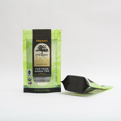 la bolsa de la cremallera de los bolsos 112micron del acondicionamiento de los alimentos del trío de la quinoa 12oz empaqueta para la comida