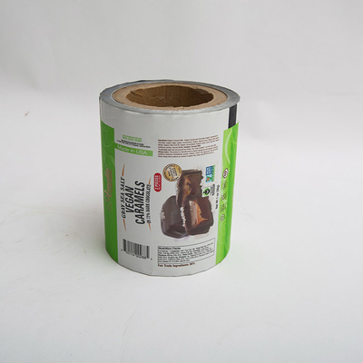 carrete de película de empaquetado laminado impreso plástico del abrigo de la comida de 250m m 1.8oz PE