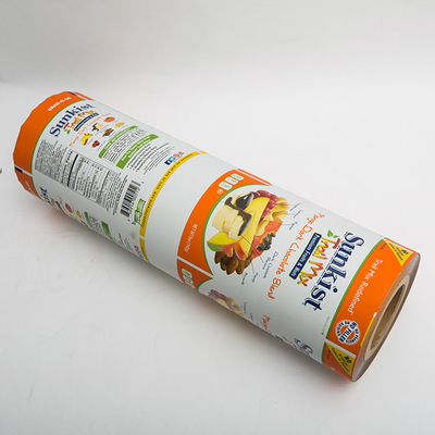 rollo del envoltorio de plástico de la película 1.2oz del 1000M Flexible Food Packaging para el embalaje para los microprocesadores de la fruta de la mezcla