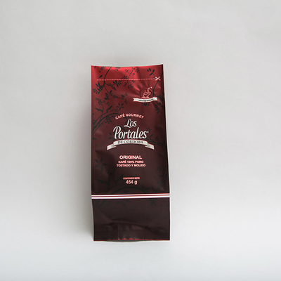 454g 280 x 100m m imprimió bolsos de café inferiores planos con la válvula para los granos de café BOPP