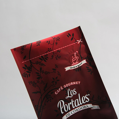 454g 280 x 100m m imprimió bolsos de café inferiores planos con la válvula para los granos de café BOPP