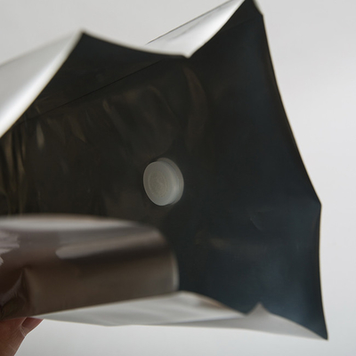 El acondicionamiento de los alimentos sin imprimir de plata de la cerradura de la cremallera del café de la hoja empaqueta el escudete lateral con la válvula