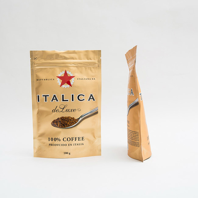 soporte de empaquetado del papel de aluminio del bolso del café de 100g AL7 encima del café de encargo Bean Bags