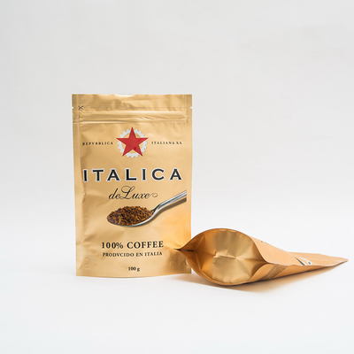 soporte de empaquetado del papel de aluminio del bolso del café de 100g AL7 encima del café de encargo Bean Bags