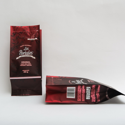 454g 280 x 100m m imprimió bolsos de café inferiores planos con la válvula para los granos de café BOPP
