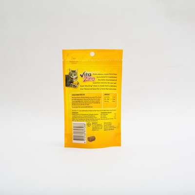 92 micrones de PE80 se colocan encima del Multivitamin plástico de empaquetado Cat Food Package del bolso del alimento para animales