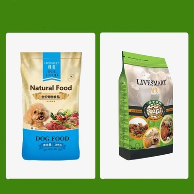 bolso de empaquetado del alimento para animales lateral del escudete 10kg