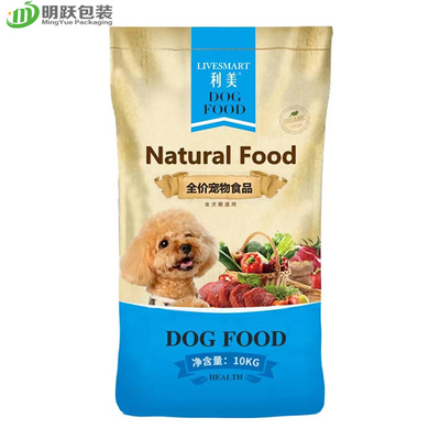 bolso de empaquetado del alimento para animales lateral del escudete 10kg